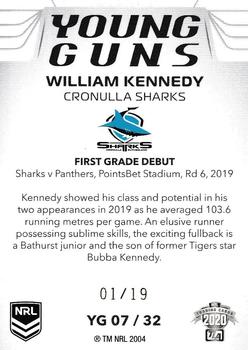 2020 NRL Elite - Young Guns Parallel #YGP07 William Kennedy Back